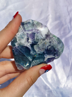 Load image into Gallery viewer, Fluorite Slice | Clarity | Focus | Decisiveness
