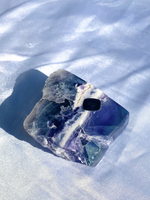 Load image into Gallery viewer, Fluorite Slice | Clarity | Focus | Decisiveness
